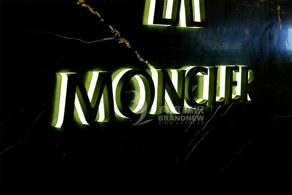 不銹鋼背打光字 不銹鋼背打光字